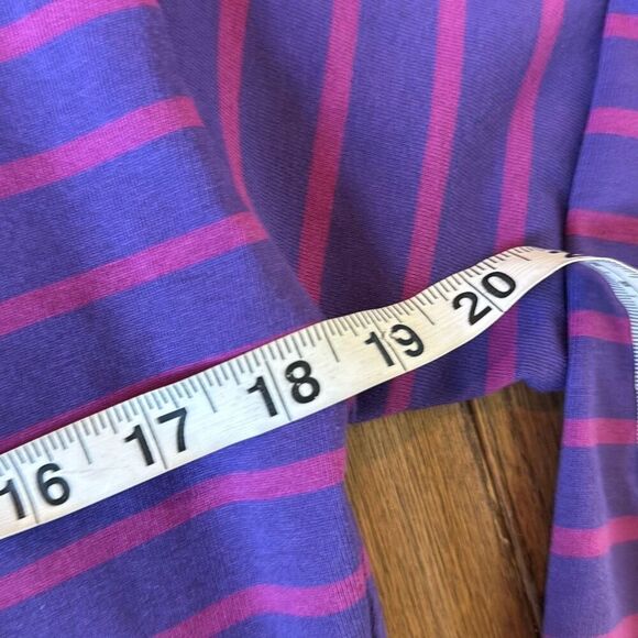 L.L. Bean Vintage striped cropped button front blouse M - Picture 5 of 8